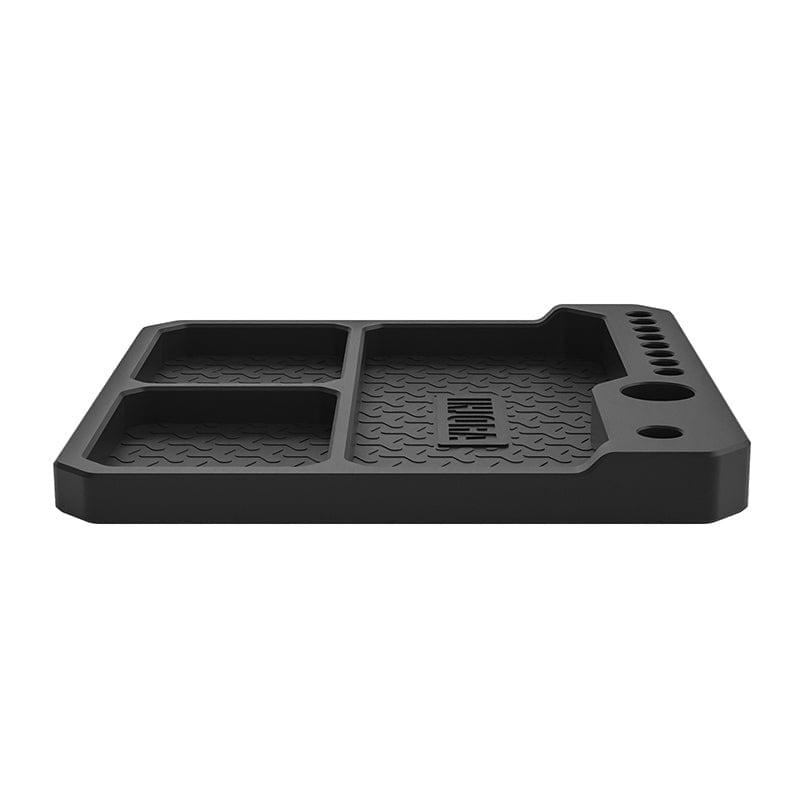Plateau de pièces en silicone INJORA avec support à outils (160 x 160 mm) - TOOL-66 - Breizh Modélisme.