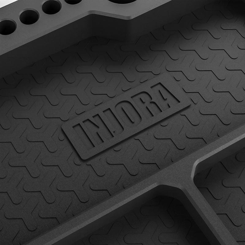 Plateau de pièces en silicone INJORA avec support à outils (160 x 160 mm) - TOOL-66 - Breizh Modélisme.