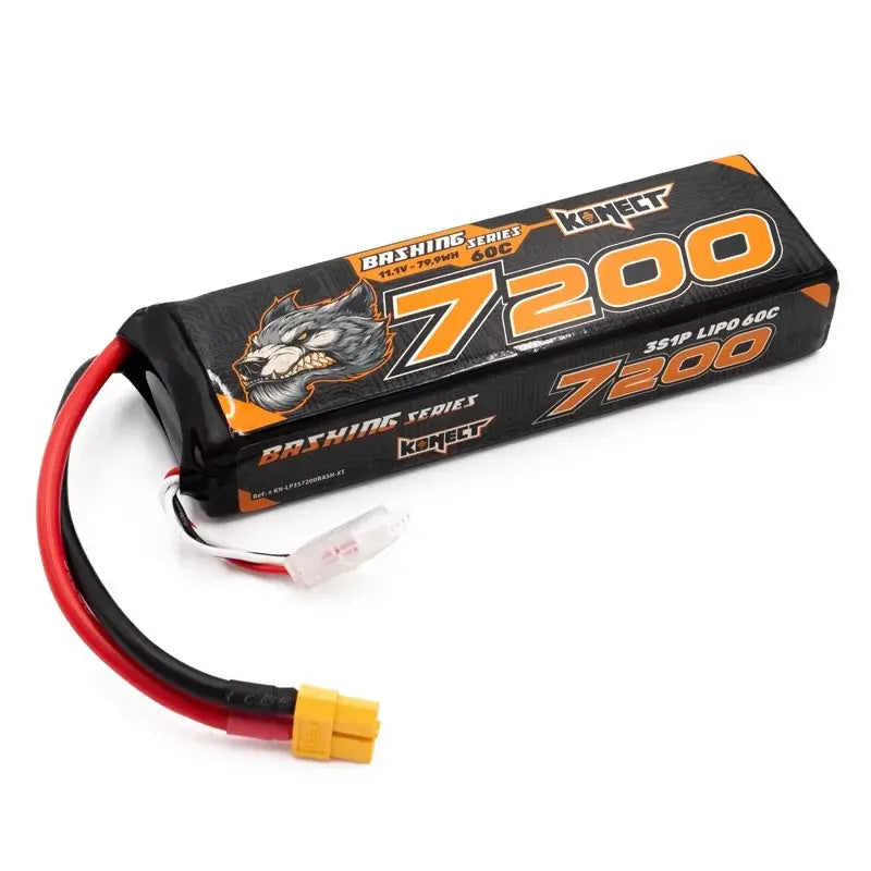 Konect Batterie lipo 3S 7200mah 11.1V 60C 3S1P XT60 Bashing