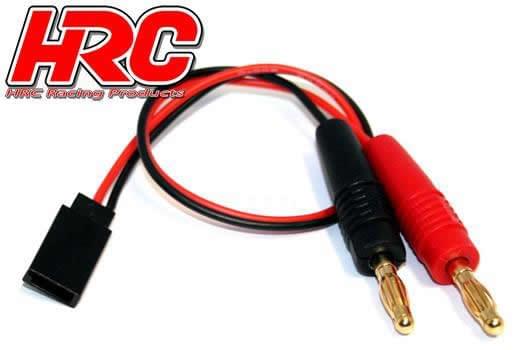 Câble pour chargeur 4mm bullet à prise JR Universelle 30cm - HRC9118