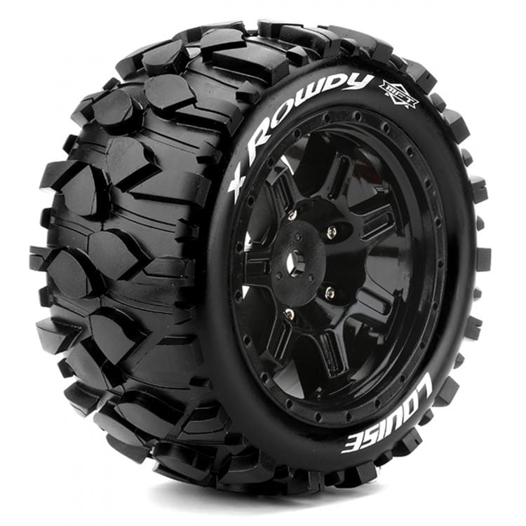 2 Pneus et jantes Louise X-MALLET (MFT) pour Traxxas XMaxx 3351B - Breizh Modélisme.