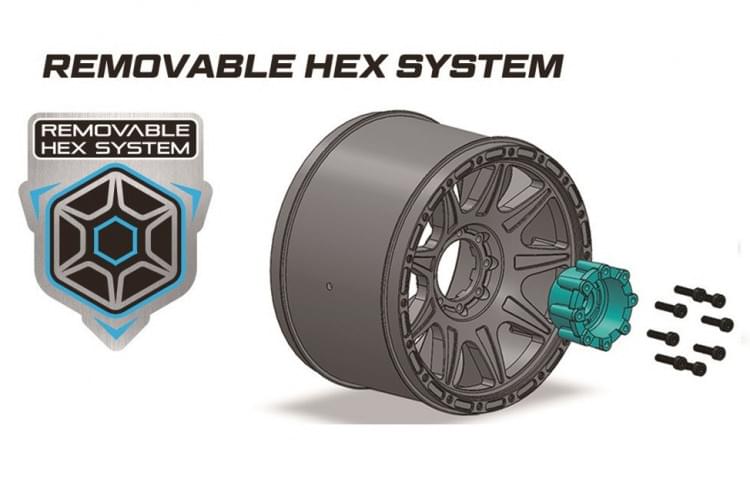 2 Pneus et roues MT-UPHILL Speed 3,8 soft MFT (Hex amovible 4pcs) - LT3354SB - Breizh Modélisme.