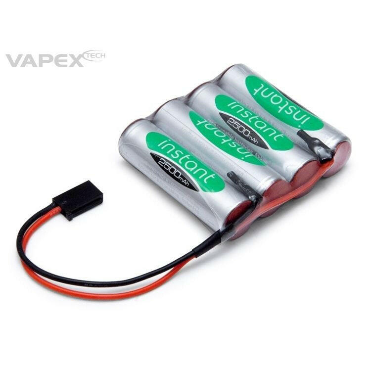 Batterie de reception RX 4.8V 2500mAh NiMH - AA plat 55xx53x14.7 mm - Breizh Modélisme.