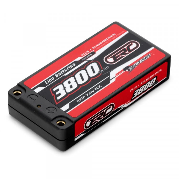 Batterie Lipo 2S 7,4V 3800mAh 110C 2S1P Shorty Slim (93x47x19mm) - Breizh Modélisme.