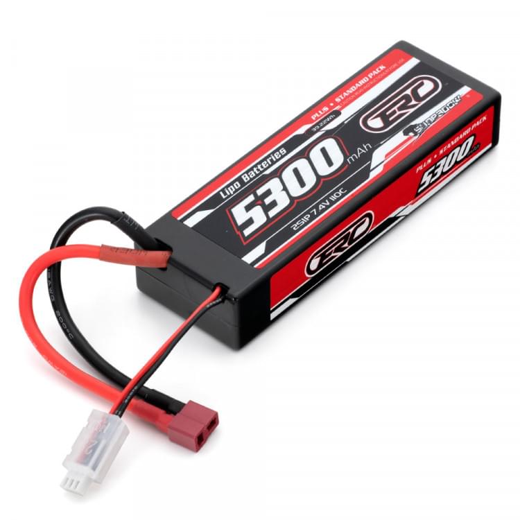 Batterie LiPo 2S 7.4V 5300mAh 110C 2S1P (137.5x46.5x25.5mm) - Breizh Modélisme.