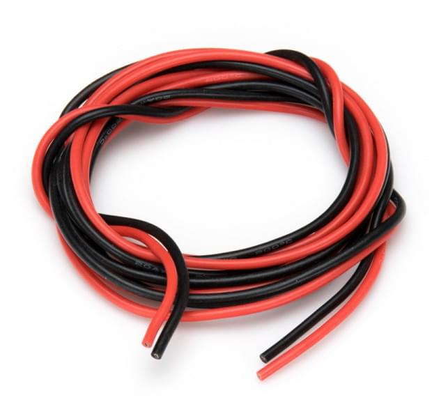 Câble silicone Rouge + Noir 20 AWG - 1 Mètre - Breizh Modélisme.