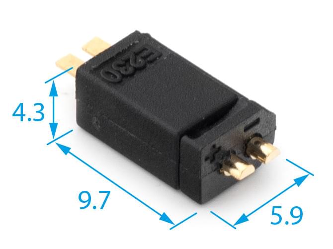 Connecteur E230 Mini 20AWG Câble 100mm (Paire) B9504 - Breizh Modélisme.