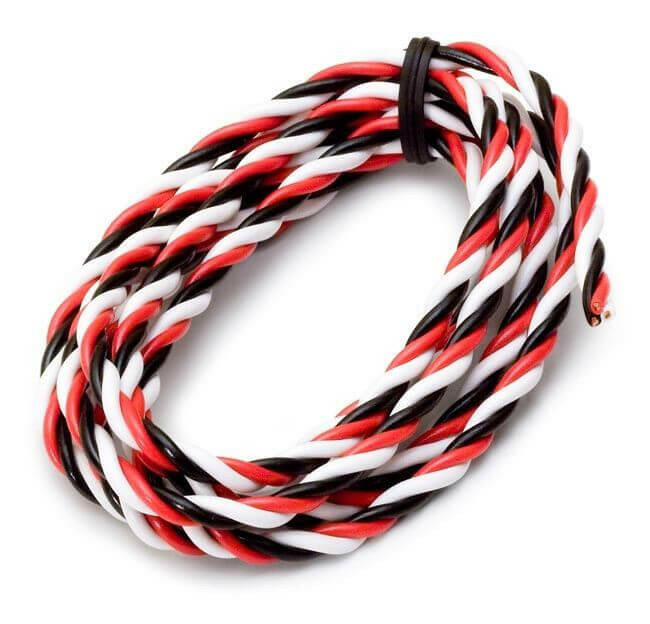 Fil Servo Torsadé 22AWG 1 Mètre - Breizh Modélisme.