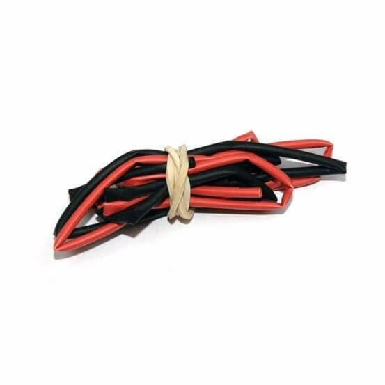 Gaine Thermo 3mm / 2x50cm Rouge + Noir - Breizh Modélisme.