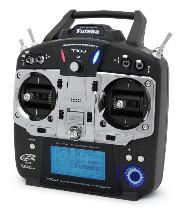 Radio Futaba T10J 2.4 GHz + récepteur R3008SB Mode 2 - Breizh Modélisme.