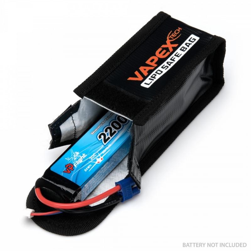 Sac de charge pour Batterie Lipo - 125x64x50mm - Safe lipo bag - Breizh Modélisme.
