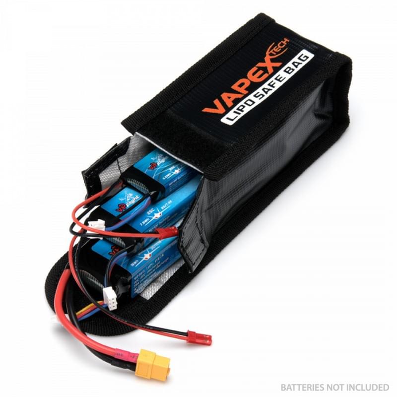 Sac de charge pour Batterie Lipo - 125x64x50mm - Safe lipo bag - Breizh Modélisme.