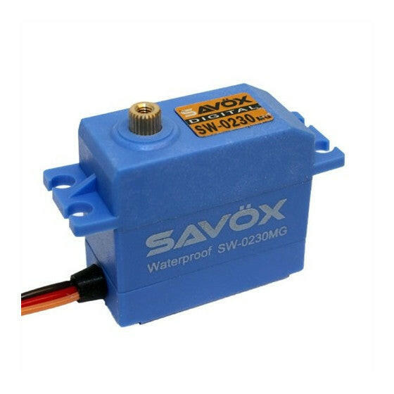 Servo Savox SW-0230MG plus 8kg Waterproof pignons Métal - Breizh Modélisme.