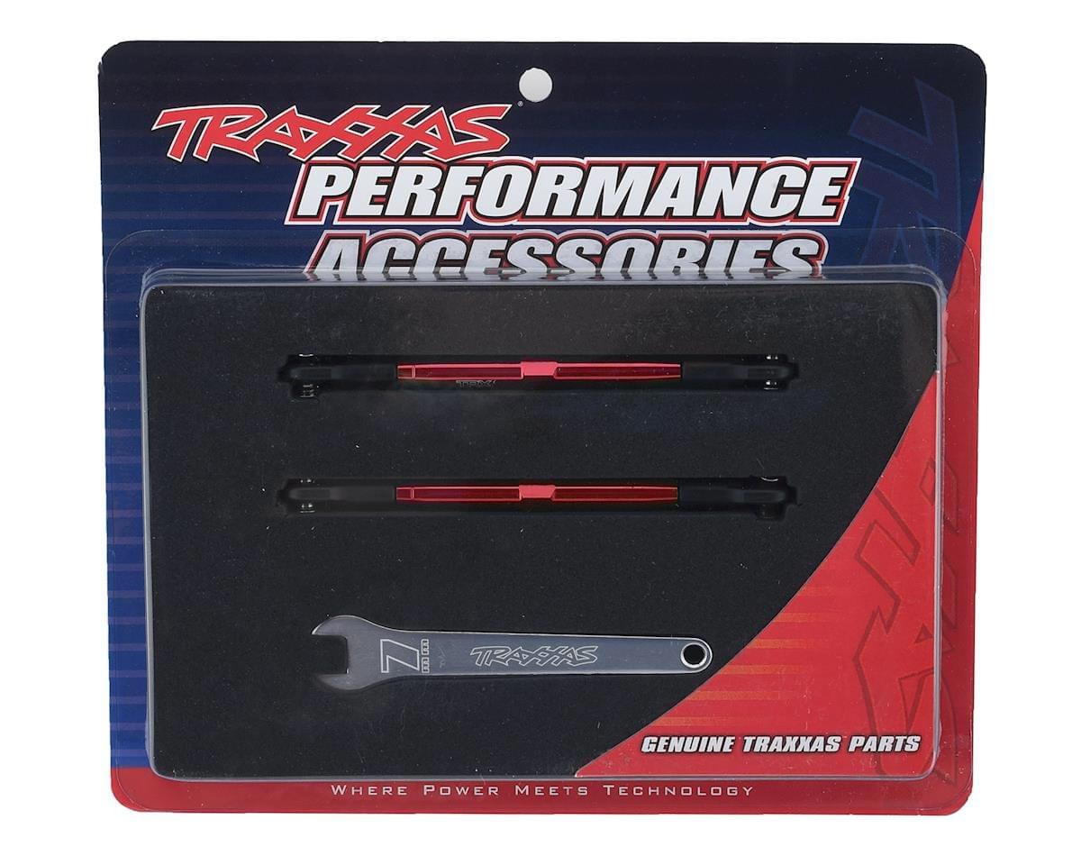 2 Biellettes Alu Avant / Arrière Rustler 4X4 - Traxxas 6742R - Breizh Modélisme.