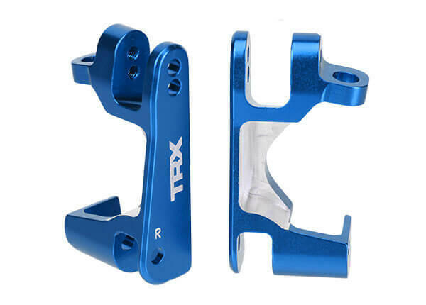 2 Etriers de fusées alu anodisés Bleu G et D - Traxxas 6832X - Breizh Modélisme.