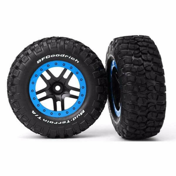 2 roues Arrière 2WD / Av et arr 4WD Noir / Bleu Traxxas 5883A - Breizh Modélisme.
