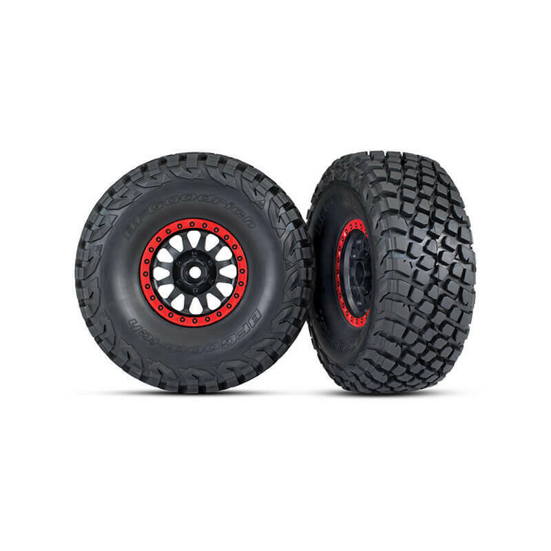 2 roues UDR Desert Unlimited BF Goodrich Baja KR3 8474 Rouge - Traxxas 8474 - Breizh Modélisme.