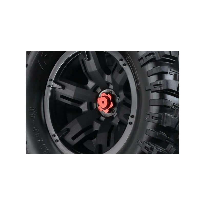 Axe de roue aluminium anodisé rouge - Traxxas 7768R - Breizh Modélisme.