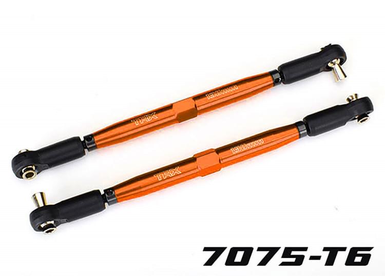 Biellettes aluminium orange 158mm pour X-Maxx (x2) - Breizh Modélisme.