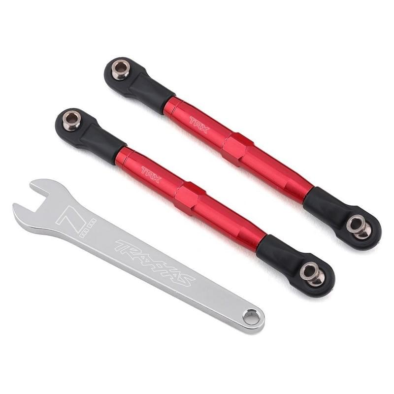 Biellettes de carrossage Avant 83mm anodisées rouge  - Traxxas 3643R - Breizh Modélisme.