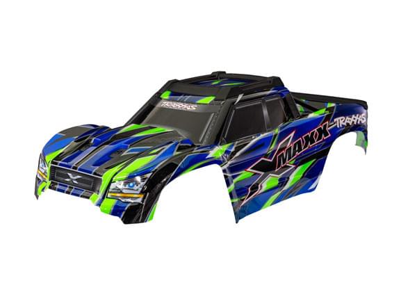 Carrosserie Traxxas X-Maxx vert - Traxxas 7867-GRN - Breizh Modélisme.