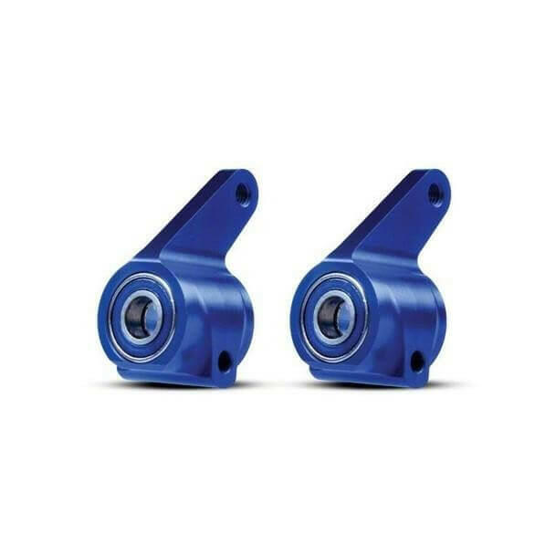 Fusées de direction gauche/droit Alu Bleu - Traxxas 3636A - Breizh Modélisme.