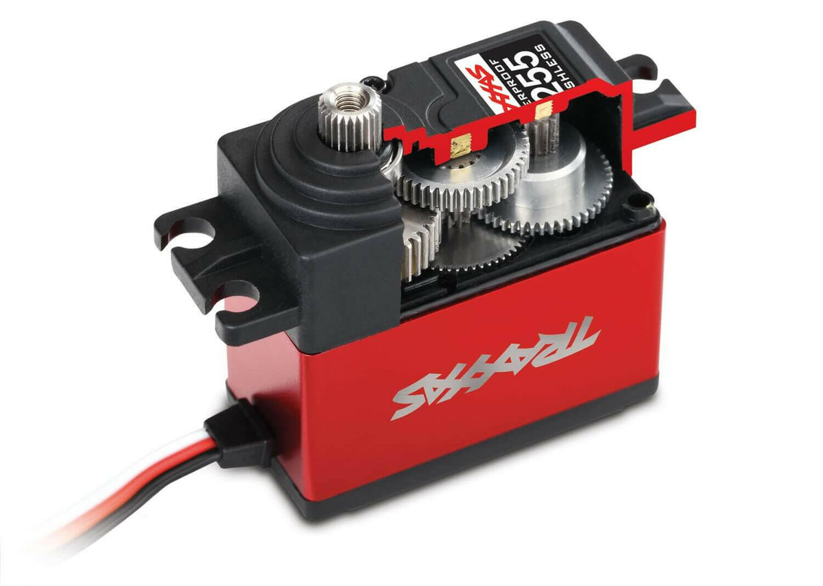 Servo Traxxas 2255 Digital Brushless 29Kg étanche, pignons métal - Breizh Modélisme.