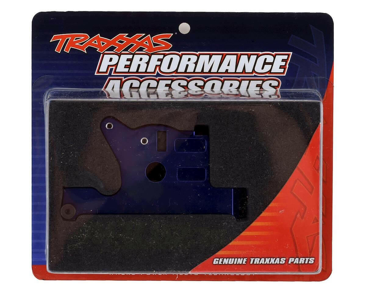 Support moteur aluminium Rustler 4x4 VXL, Slash 4x4 - Traxxas 7460R - Breizh Modélisme.