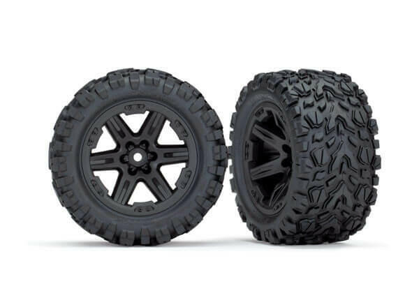 Traxxas 2 roues 2.8 RXT noir AV et ARR Rustler 4x4 VXL 6773 - Breizh Modélisme.