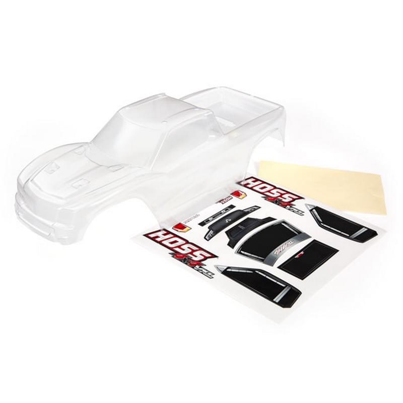 Traxxas 9011 Carrosserie transparente + autocollants pour Traxxas Hoss - Breizh Modélisme.