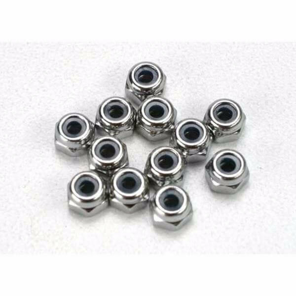 12 Écrous Nylstop 2,5mm - Traxxas 5158 - Breizh Modélisme.