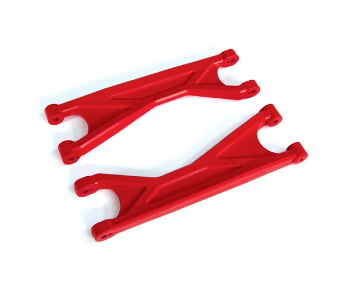 2 Triangles de Suspension Supérieur Renforcés XMaxx - Traxxas 7829R Rouge - Breizh Modélisme.