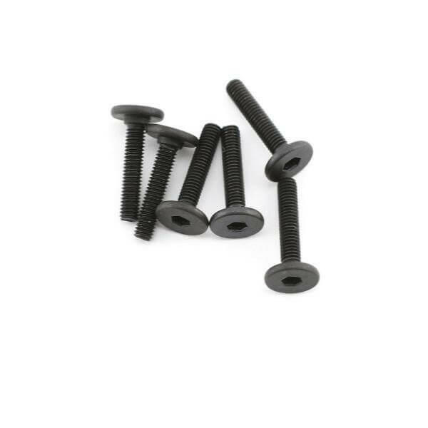 6 Vis BTR Tête plate large 3x15mm Traxxas 3646 - Breizh Modélisme.