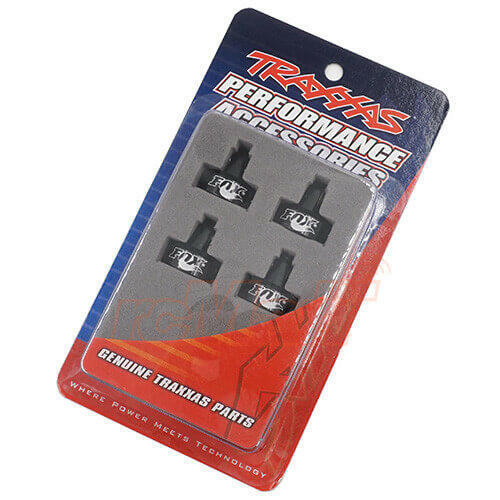 Bouchon d'amortisseur GTR aluminium noir FOX (x4) - Traxxas 8456 - Breizh Modélisme.