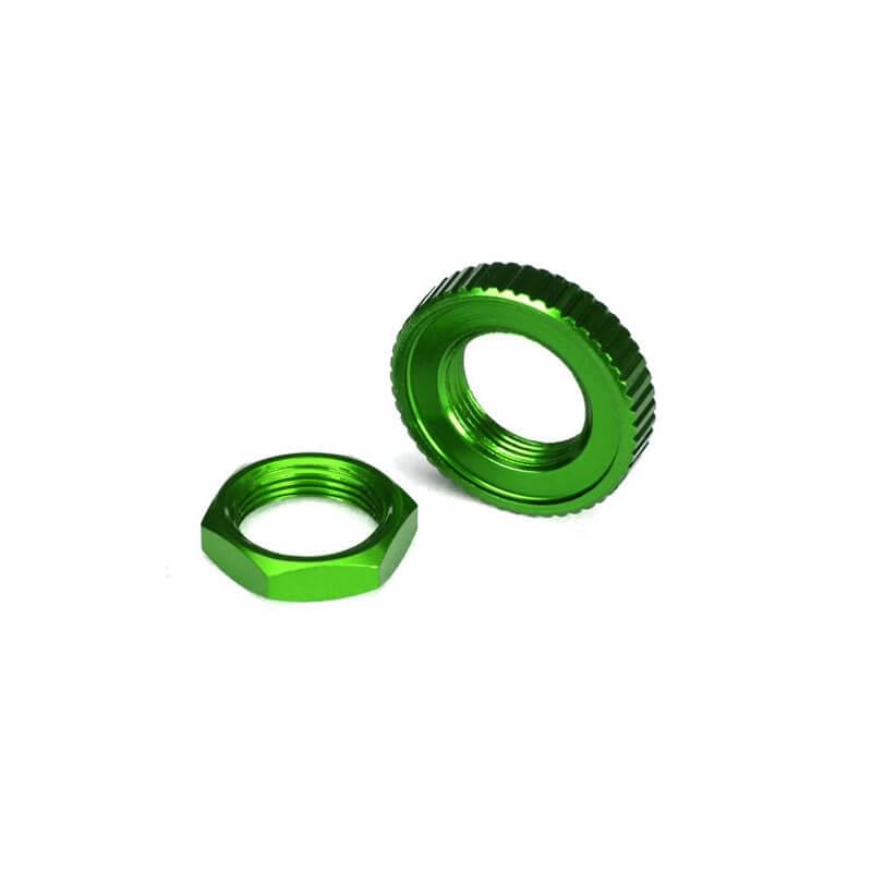 Écrou de sauve-servo aluminium vert - Traxxas 8345G - Breizh Modélisme.