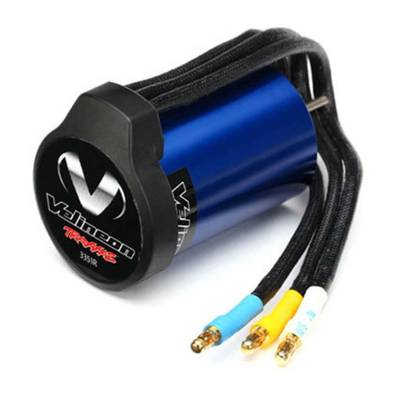 Moteur Velineon 3500 Traxxas 3351R + Cables 1mm - Breizh Modélisme.