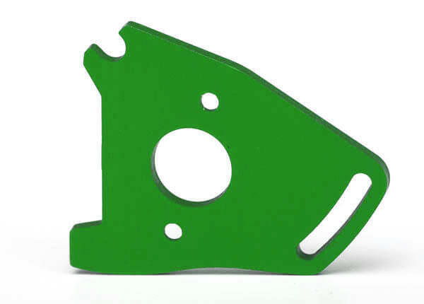 Plaque alu support moteur Rustler/Slash 4x4 - Vert - Traxxas TRX7490G - Breizh Modélisme.