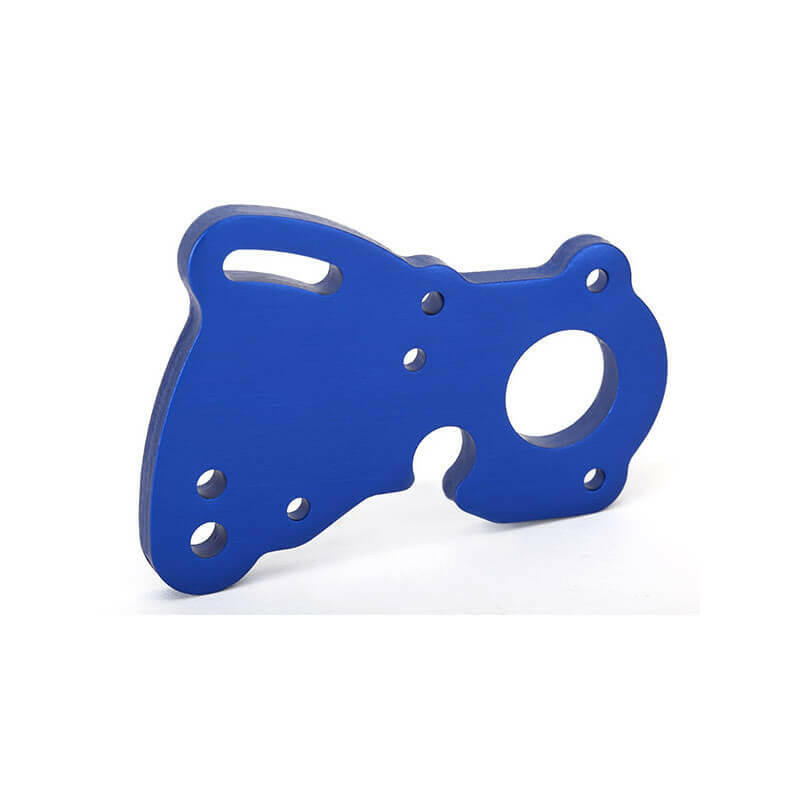 Plaque support moteur Alu bleu - Traxxas 8690 - Breizh Modélisme.