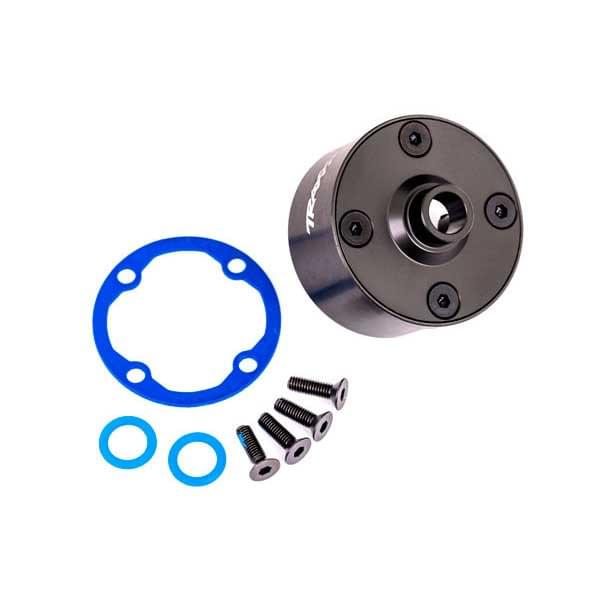 Support différentiel alu anodisé noir pour Traxxas Sledge - 9581A - Breizh Modélisme.