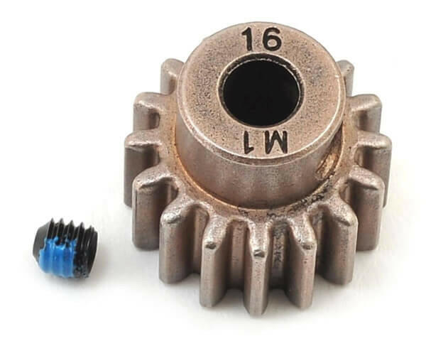 Traxxas 6489X Pignon moteur 16 dts - M1.0 - 5 mm - Breizh Modélisme.