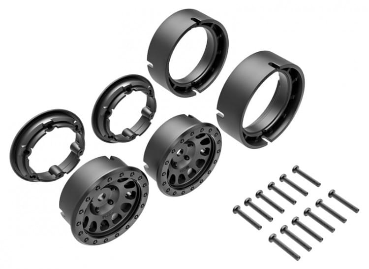 Traxxas 9781 Jantes Method 105 Beadlock  1,0 Noires (X2) - Trx-4m - Breizh Modélisme.