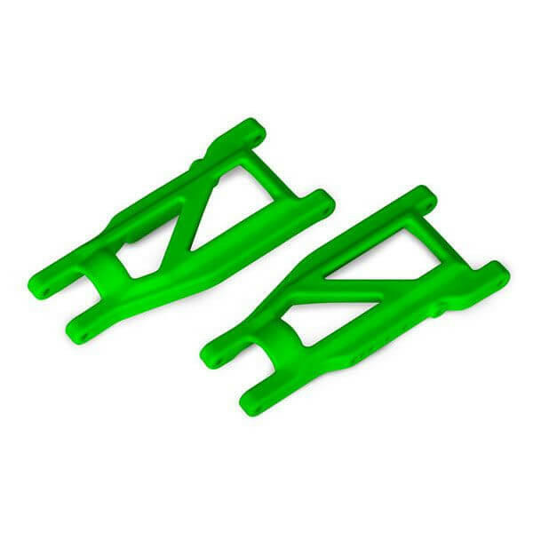 Triangles de suspension avant et arrière vert renforcés (x2) - Traxxas 3655-GRN - Breizh Modélisme.