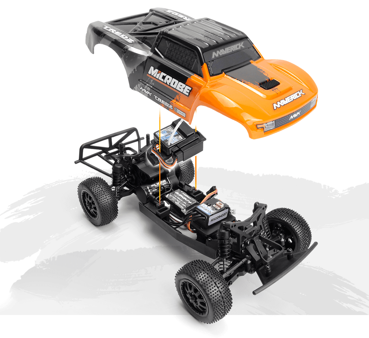 Short course 1/24 Maverick Microbe RC orange – MV151502