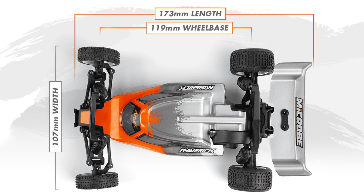 Buggy 1/24 Maverick Microbe – Voiture RC Tout-Terrain MV150802