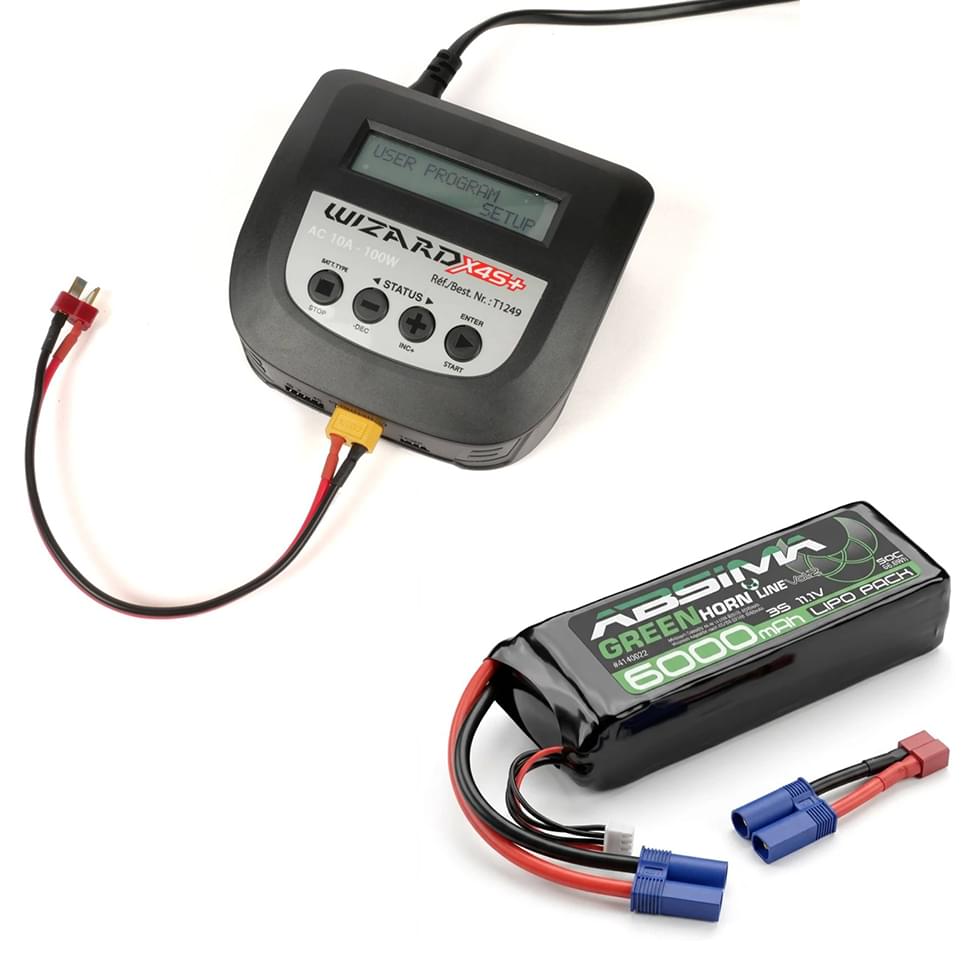 Combo 3S chargeur + une batterie 3S 11,1v 6000mAh EC5