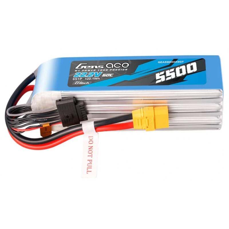 Batterie LiPo Aéro Gens Ace 5500 mAh 6S1P 60C XT90