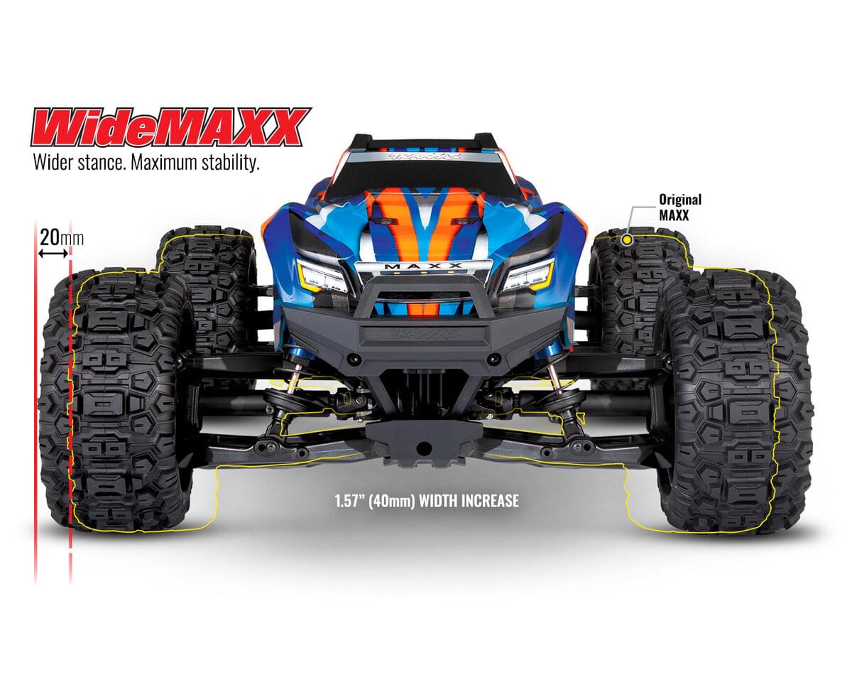 Combo Traxxas Wide-MAXX 4S rouge 1/10 - 89086-4 - Breizh Modélisme.