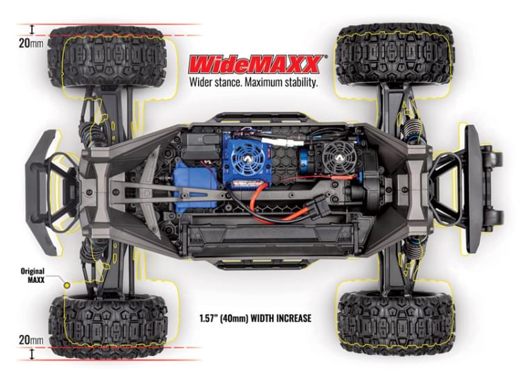 Combo Traxxas Wide-MAXX 4S vert 89086-4 - 1/10 - Breizh Modélisme.