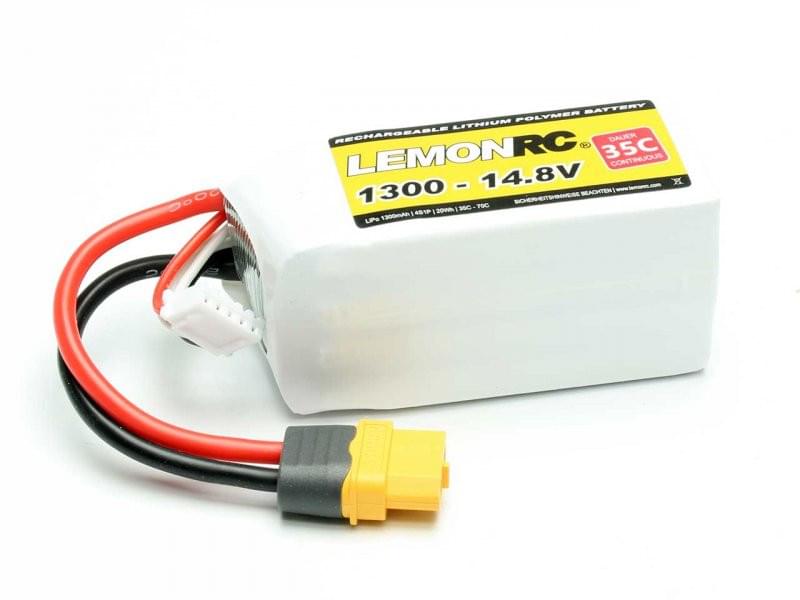 Accu LiPo LEMONRC 1300 - 14.8V (35C) XT60 - Breizh Modélisme.