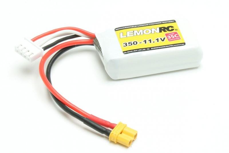 Batterie LiPo 3S LemonRC 350mah - 11,1V (35C) XT30 - Breizh Modélisme.